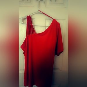 Red Cut Off Top